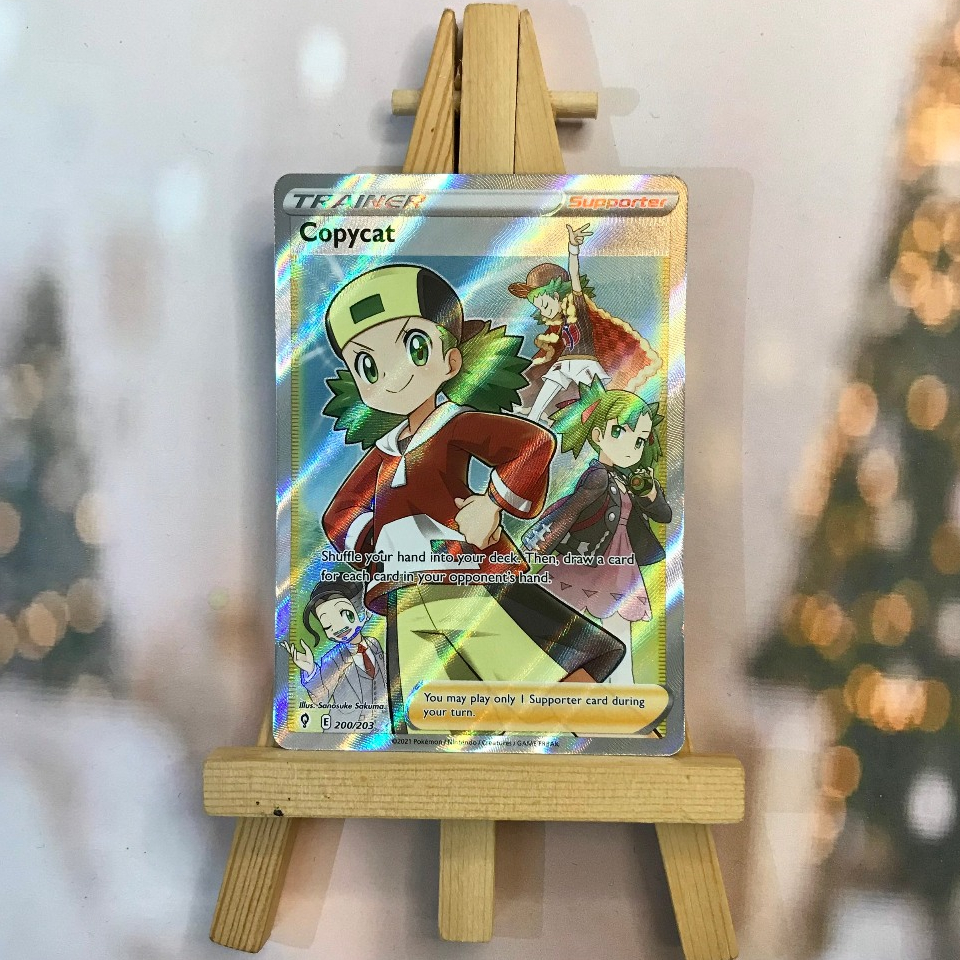 Thẻ hình Pokemon Copycat 200/203 - Lá bài lẻ Full Art Ultra Rare tiếng Anh chính hãng