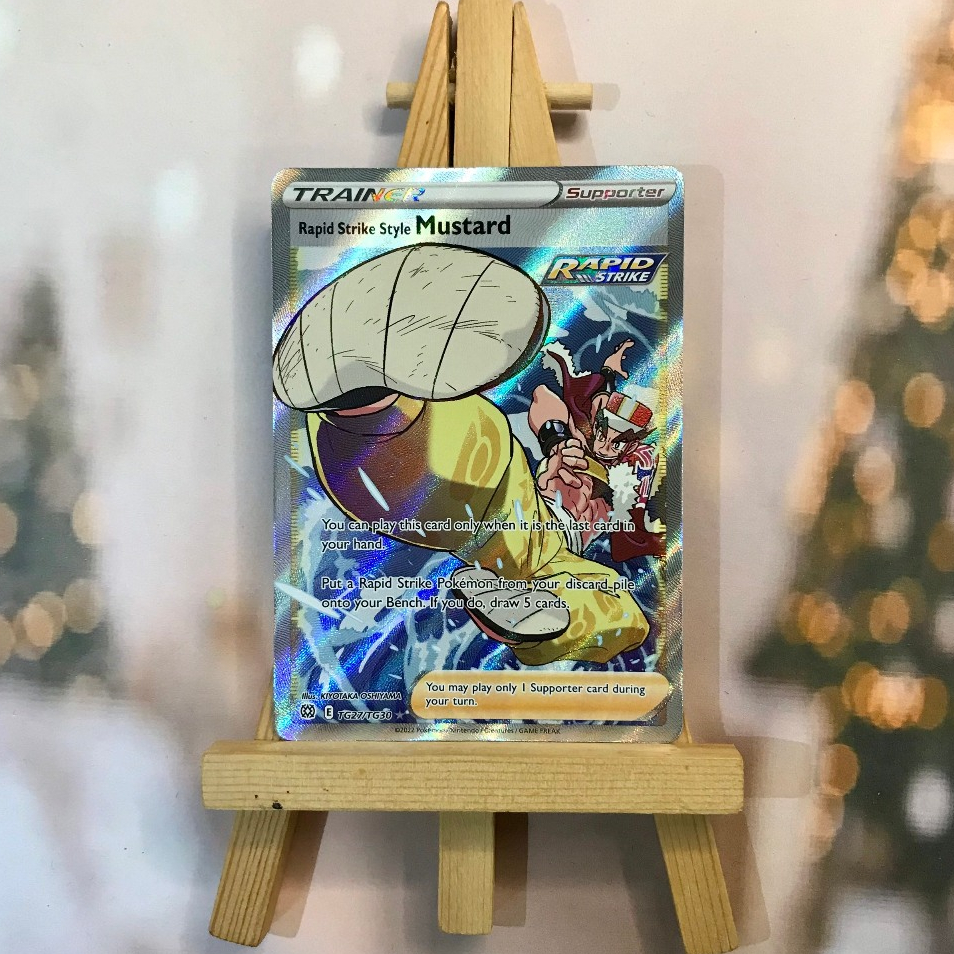 Thẻ Pokemon Rapid Strike Style Mustard TG27/TG30 - Lá bài Sword&Shield Brilliant Stars Ultra Rare tiếng Anh chính hãng