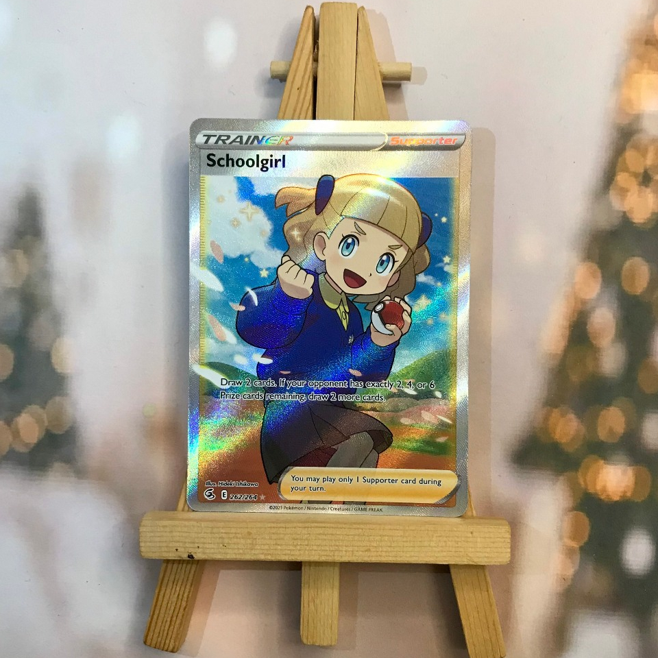 Thẻ hình Pokemon Schoolgirl 262/264 - Lá bài lẻ Full Art Ultra Rare tiếng Anh chính hãng