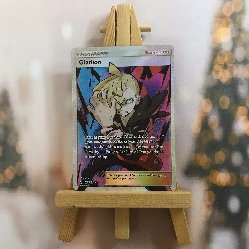 Thẻ hình Pokemon Gladion 109/111 - Lá bài lẻ Full Art Ultra Rare tiếng Anh chính hãng