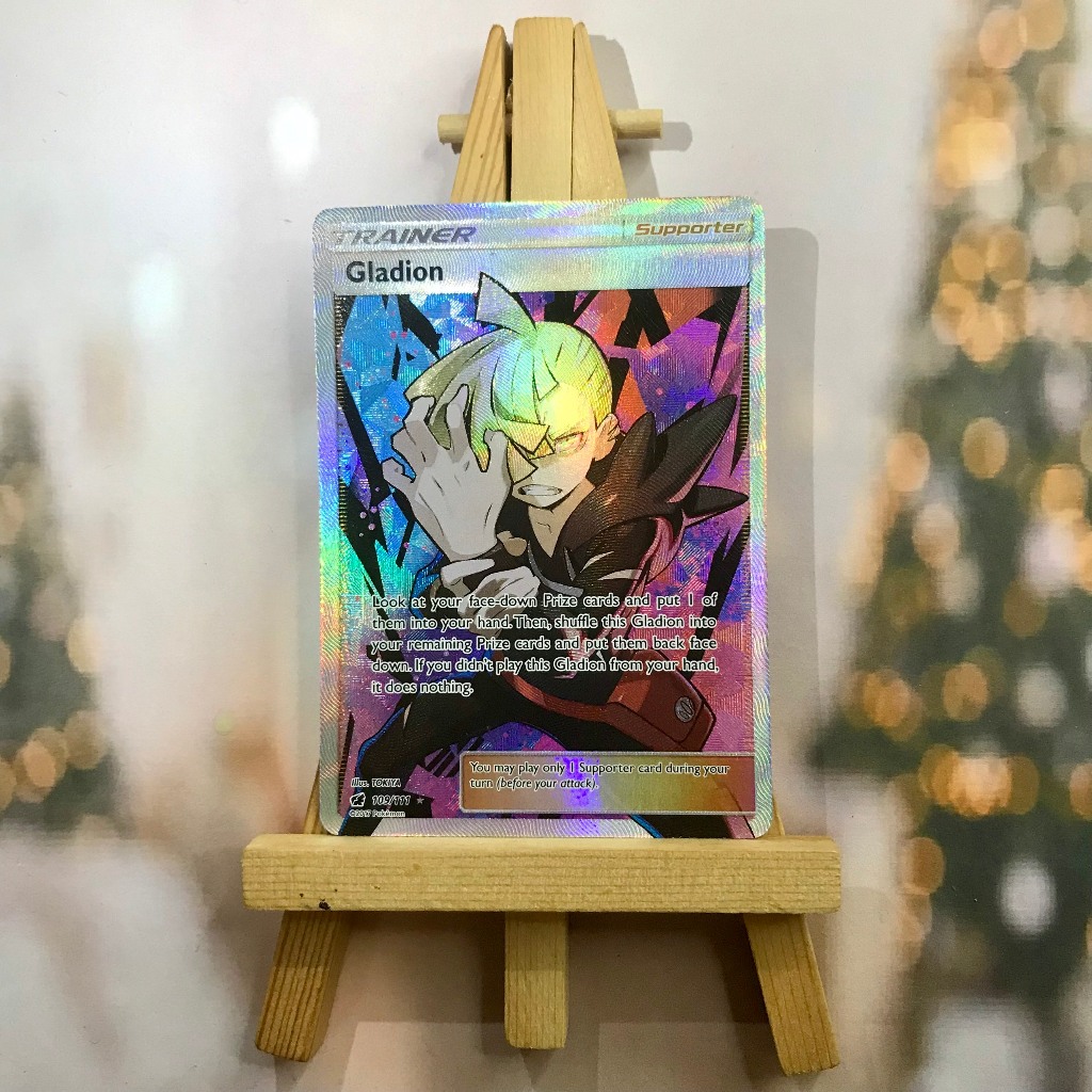 Thẻ hình Pokemon Gladion 109/111 - Lá bài lẻ Full Art Ultra Rare tiếng Anh chính hãng