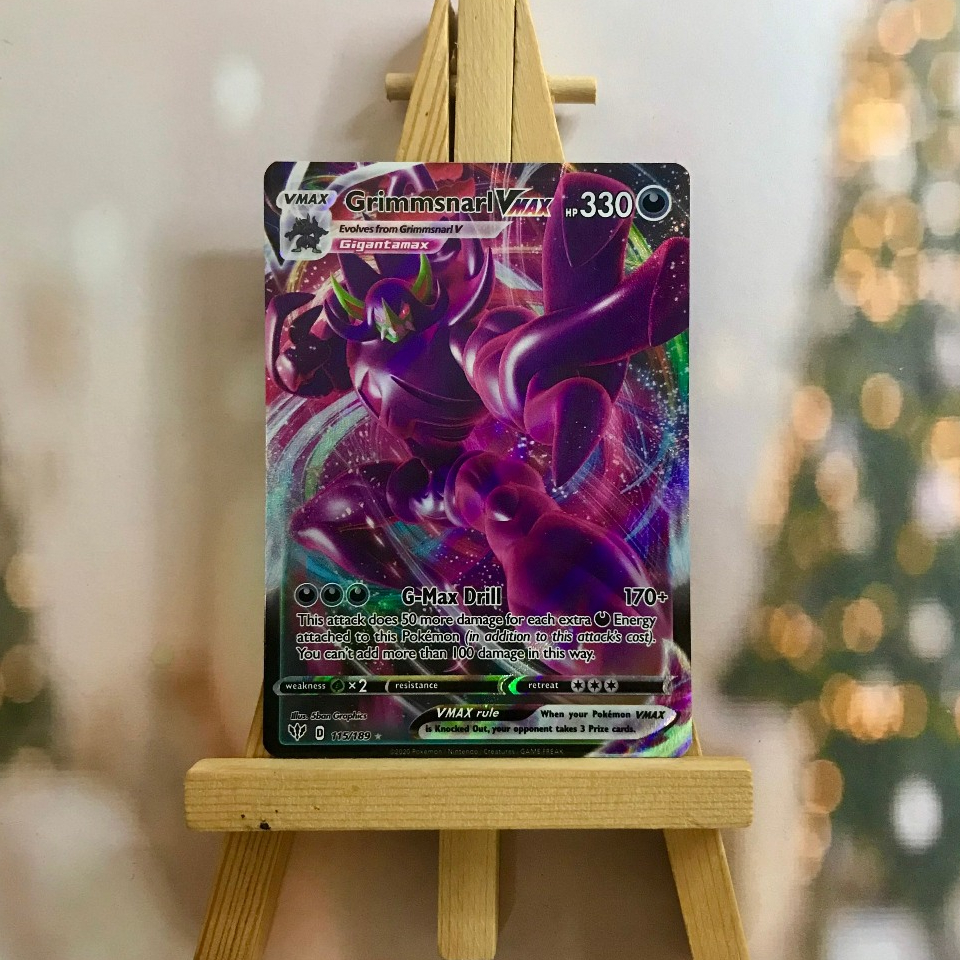 Thẻ hình Pokemon Grimmsnarl VMAX 115/189 - Lá bài lẻ Ultra Rare tiếng Anh chính hãng