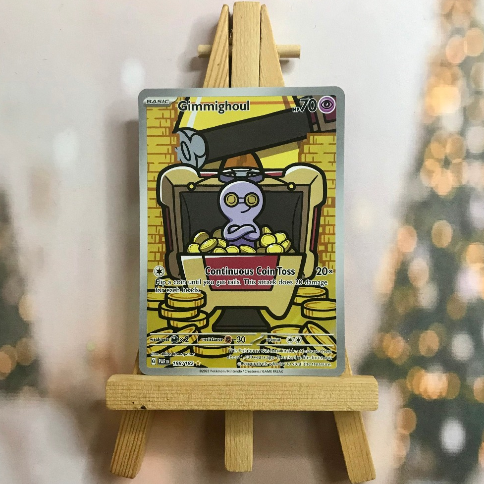 Thẻ hình Pokemon Gimmighoul 198/182 - Lá bài lẻ Paradox Rift Illustration Rare tiếng Anh chính hãng