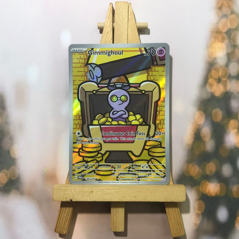 Thẻ hình Pokemon Gimmighoul 198/182 - Lá bài lẻ Paradox Rift Illustration Rare tiếng Anh chính hãng