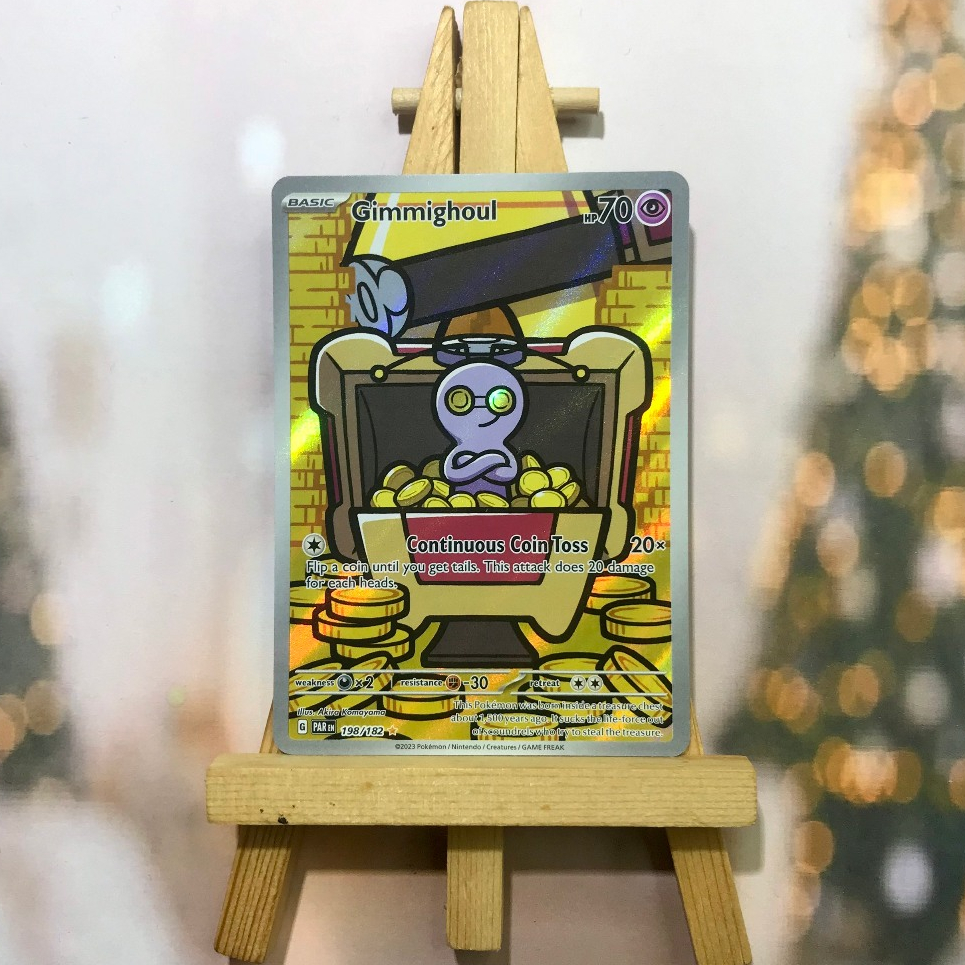 Thẻ hình Pokemon Gimmighoul 198/182 - Lá bài lẻ Paradox Rift Illustration Rare tiếng Anh chính hãng
