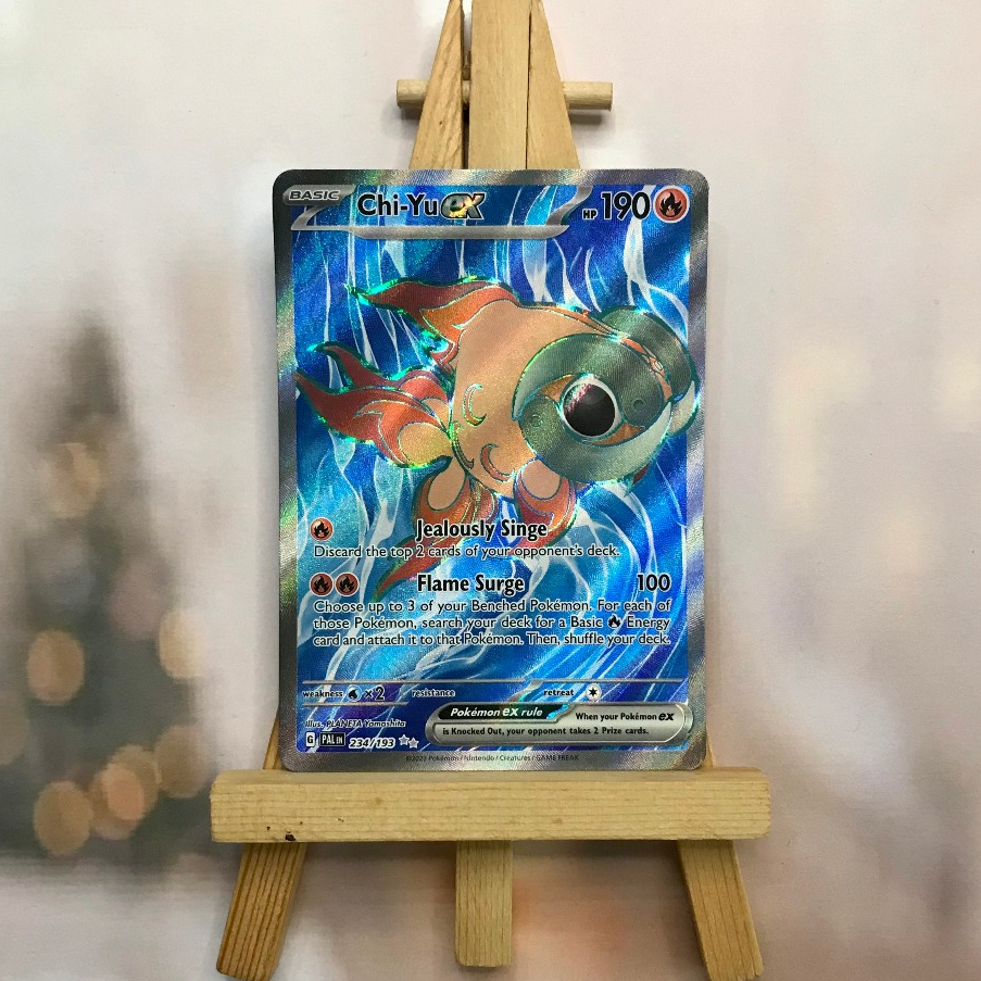 Thẻ hình Pokemon Chi-Yu ex - 234/193 - Lá bài lẻ Paldea Evolved Full Art Secret Rare tiếng Anh chính hãng