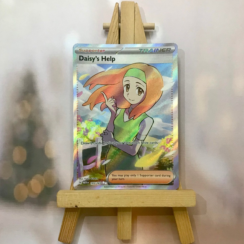 Thẻ hình Pokemon Daisy's Help 195/165 - Lá bài lẻ Scarlet & Violet 151 Full Art Secret Rare tiếng Anh chính hãng