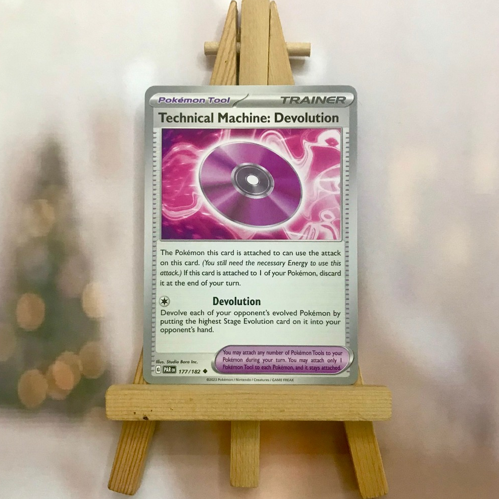 Thẻ hình Pokemon Technical Machine: Devolution 177/182 - Lá bài lẻ Paradox Rift Uncommon Reverse Holo tiếng Anh chính hãng