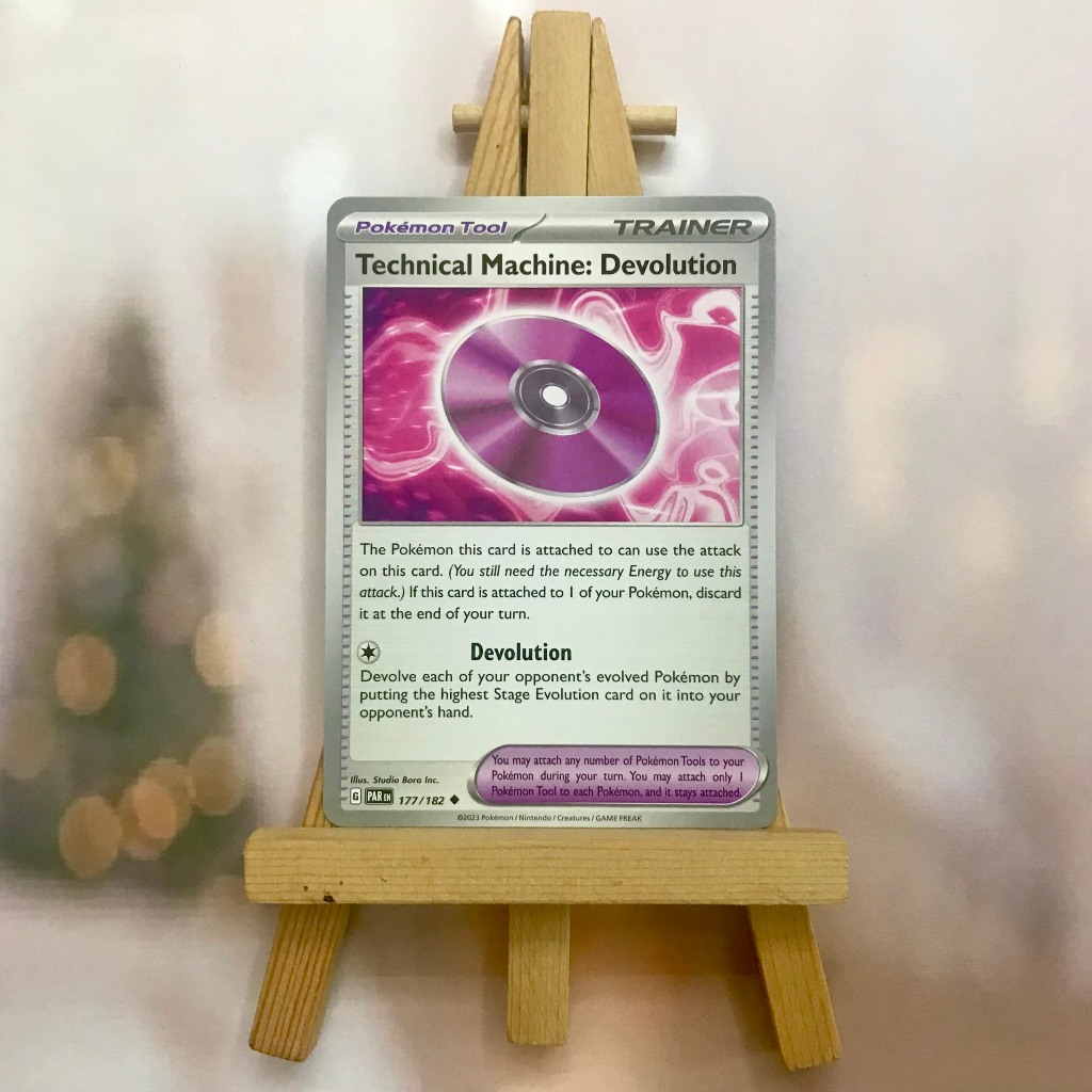 Thẻ hình Pokemon Technical Machine: Devolution 177/182 - Lá bài lẻ Paradox Rift Uncommon Reverse Holo tiếng Anh chính hãng