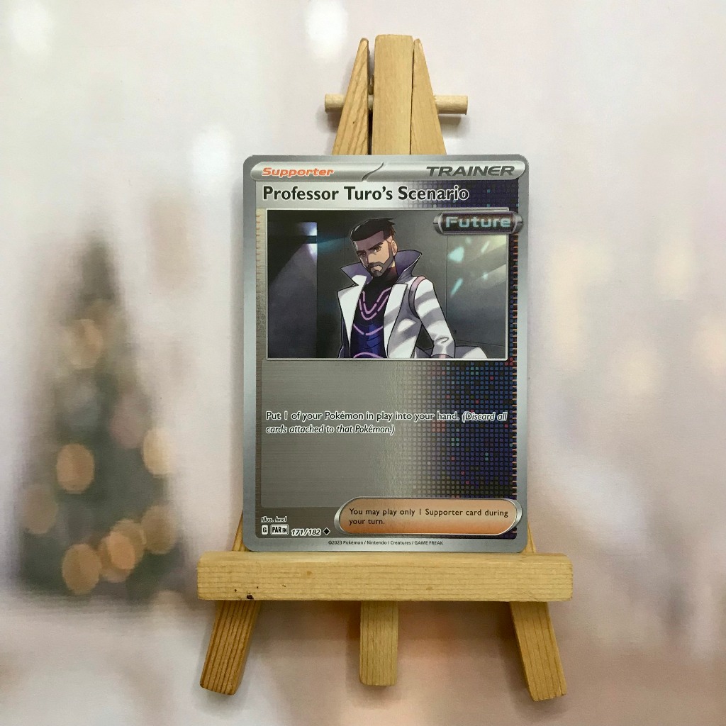 Thẻ hình Pokemon Professor Turo's Scenario 171/182 - Lá bài SVE Paradox Rift Uncommon Reverse Holo tiếng Anh chính hãng