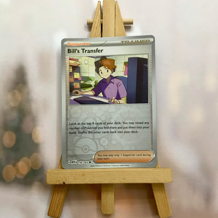 Thẻ hình Pokemon Bill's Transfer 156/165 - Lá bài Scarlet & Violet 151 Common Reverse Holo tiếng Anh chính hãng