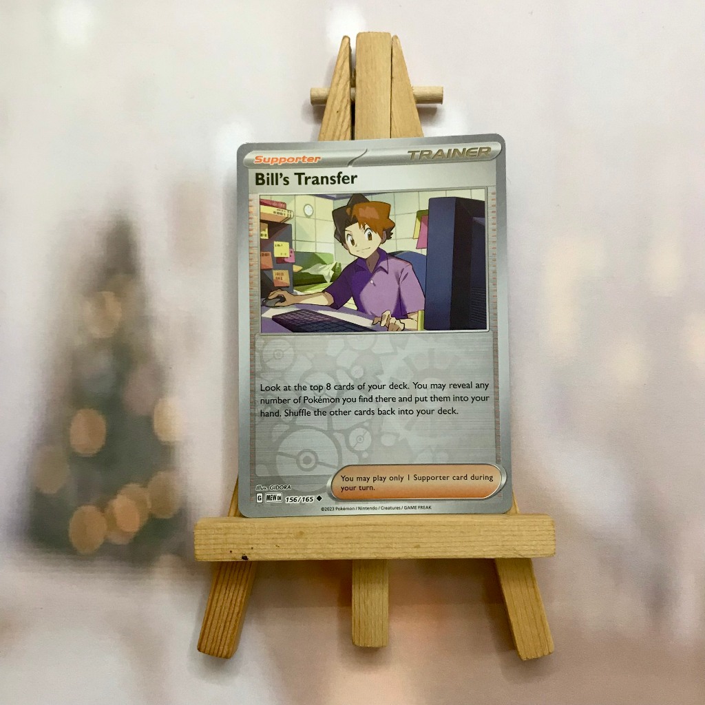 Thẻ hình Pokemon Bill's Transfer 156/165 - Lá bài Scarlet & Violet 151 Common Reverse Holo tiếng Anh chính hãng
