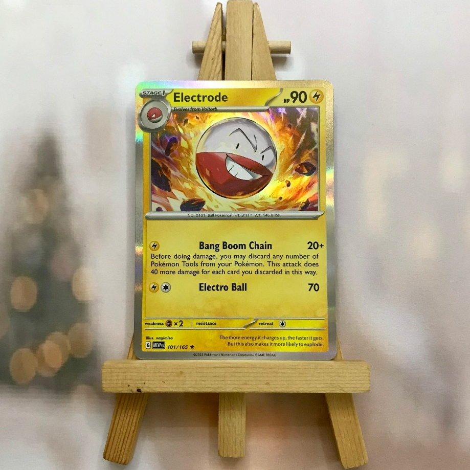 Thẻ hình Pokemon Electrode 101/165 - Lá bài Scarlet & Violet 151 Holo Rare Reverse Holo tiếng Anh chính hãng