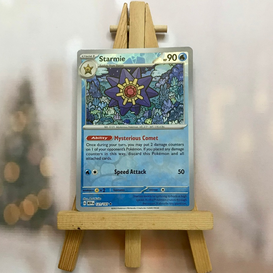 Thẻ hình Pokemon Starmie 121/165 - Lá bài Scarlet & Violet 151 Rare Reverse Holo tiếng Anh chính hãng
