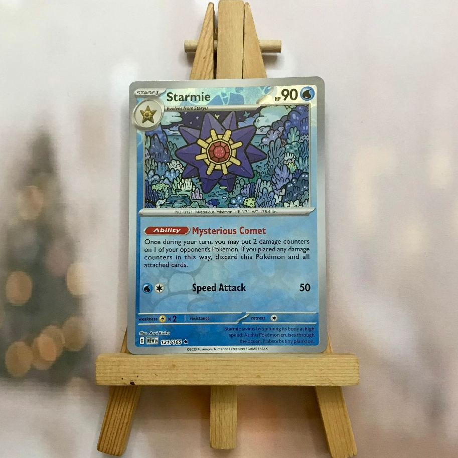 Thẻ hình Pokemon Starmie 121/165 - Lá bài Scarlet & Violet 151 Rare Reverse Holo tiếng Anh chính hãng