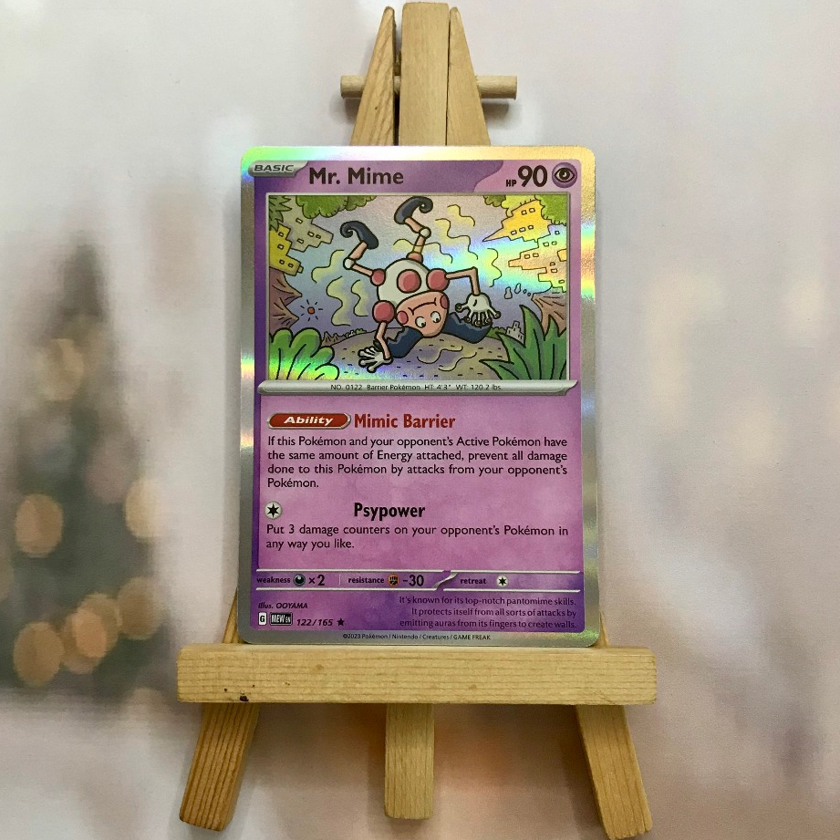 Thẻ hình Pokemon Mr. Mime 122/165 - Lá bài Scarlet & Violet 151 Holo Rare Reverse Holo tiếng Anh chính hãng