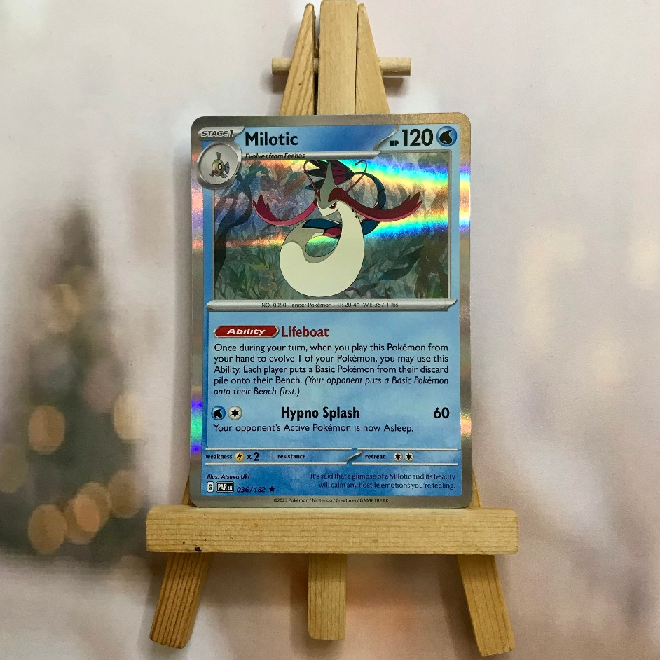 Thẻ hình Pokemon Milotic 036/182 - Lá bài Scarlet & Violet: Paradox Rift Holo Rare Reverse Holo tiếng Anh chính hãng