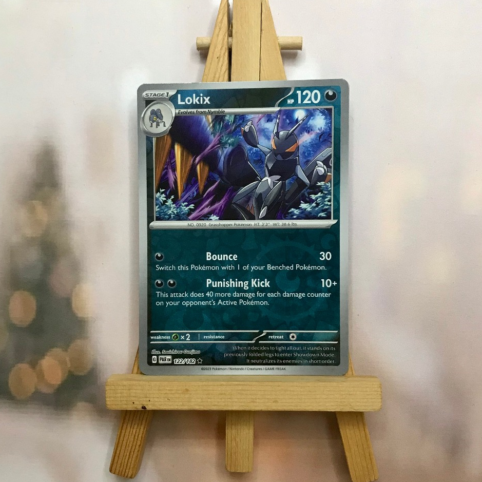Thẻ hình Pokemon Lokix 122/182 - Lá bài Scarlet & Violet: Paradox Rift Holo Rare Reverse Holo tiếng Anh
