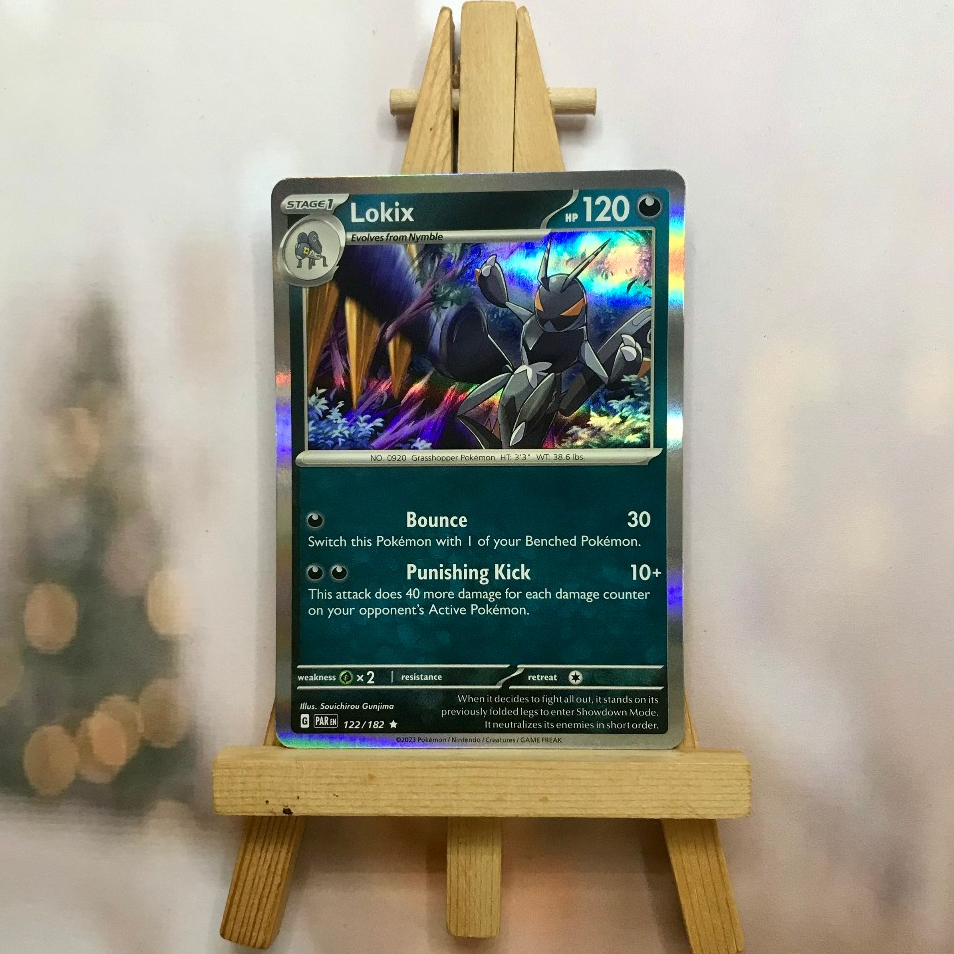 Thẻ hình Pokemon Lokix 122/182 - Lá bài Scarlet & Violet: Paradox Rift Holo Rare Reverse Holo tiếng Anh