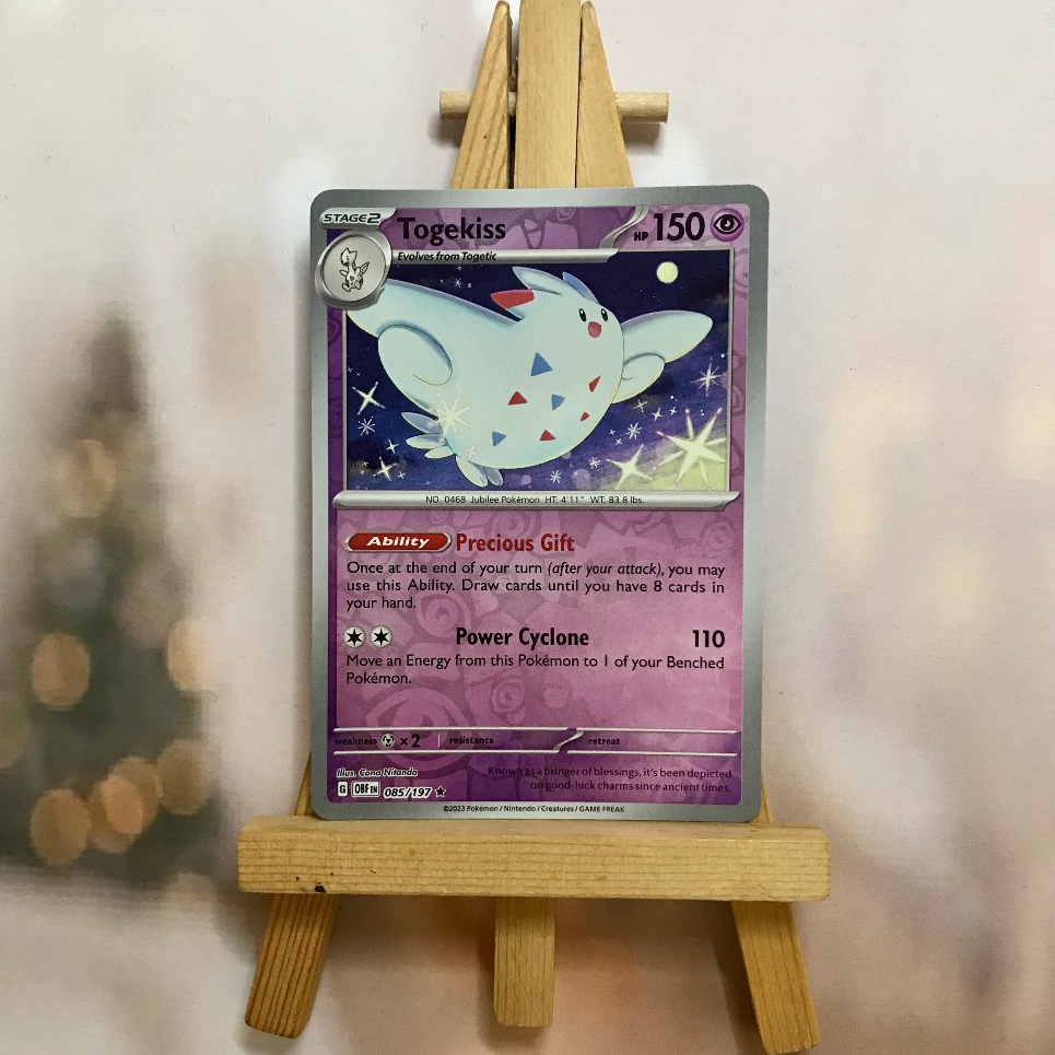 Thẻ hình Pokemon Togekiss 085/197 - Lá bài lẻ Obsidian Flames Rare Reverse Holo tiếng Anh chính hãng