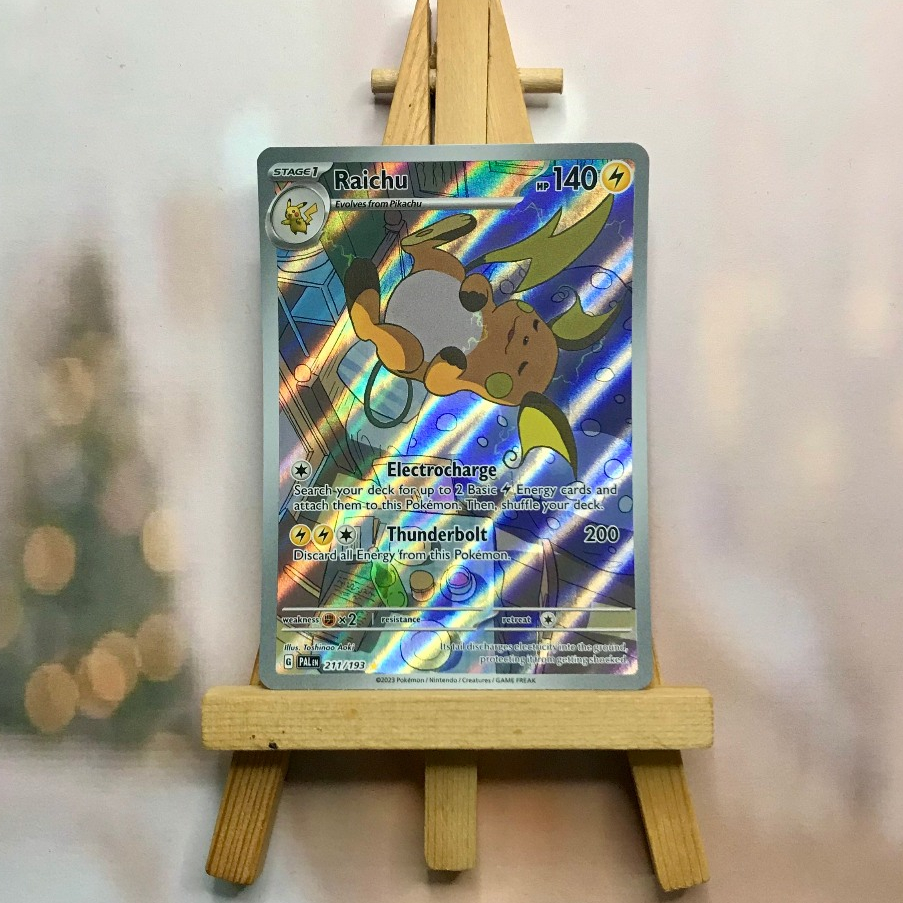Thẻ hình Pokemon Raichu 211/193 - Lá bài lẻ Paldea Evolved Illustration Rare tiếng Anh chính hãng