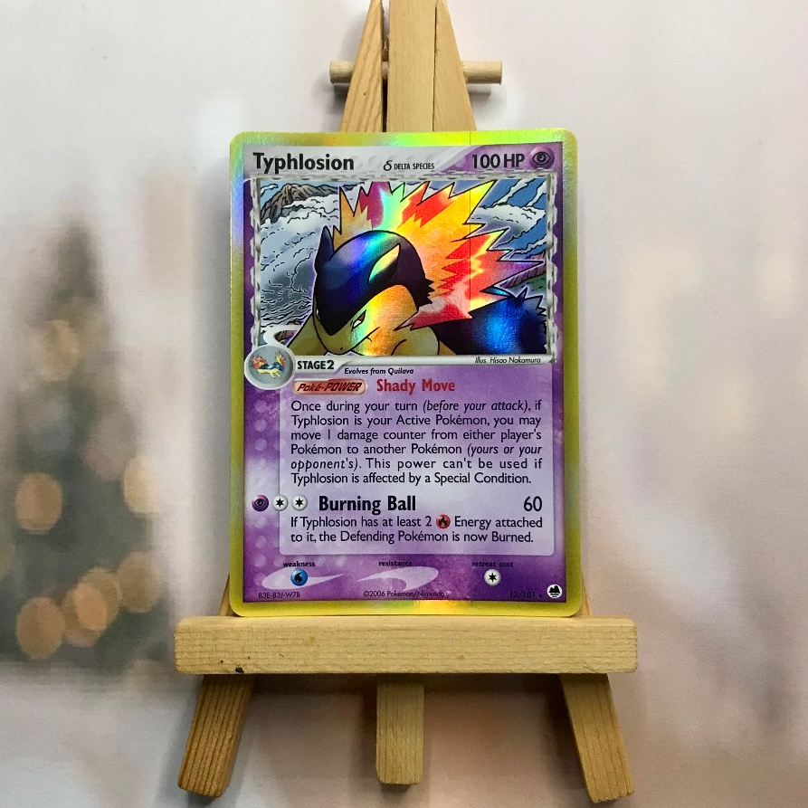 Thẻ hình Pokemon Typhlosion (Delta Species) 12/101 - Lá bài lẻ Holo Rare tiếng Anh chính hãng