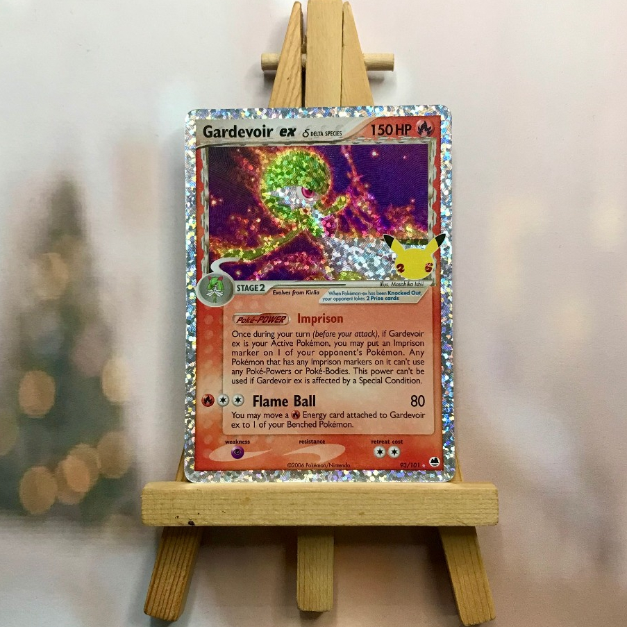 Thẻ hình Pokemon Gardevoir ex 93/101 - Lá bài lẻ Ultra Rare 25th Celebrations (Classic Collection) tiếng Anh chính hãng