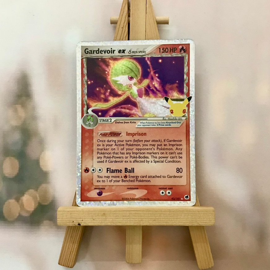 Thẻ hình Pokemon Gardevoir ex 93/101 - Lá bài lẻ Ultra Rare 25th Celebrations (Classic Collection) tiếng Anh chính hãng