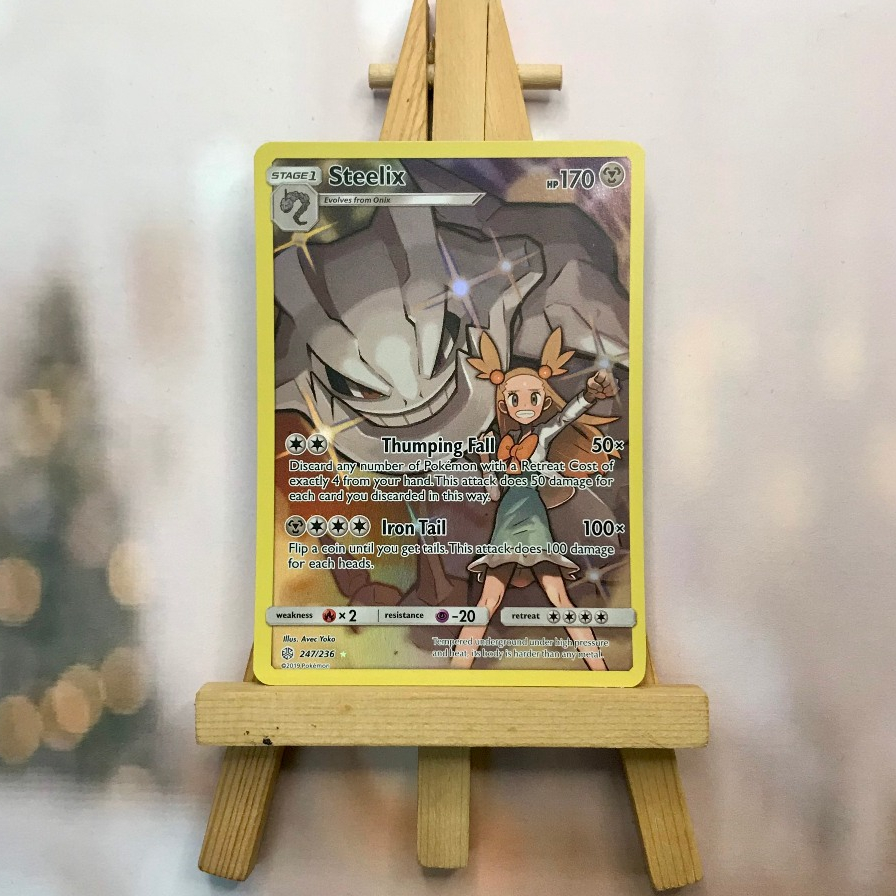 Thẻ hình Pokemon Steelix 247/236 - Lá bài lẻ Secret Rare tiếng Anh chính hãng