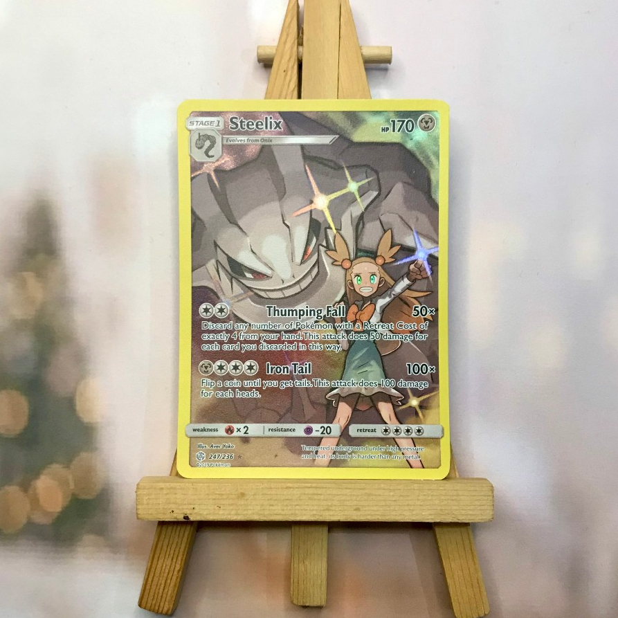 Thẻ hình Pokemon Steelix 247/236 - Lá bài lẻ Secret Rare tiếng Anh chính hãng