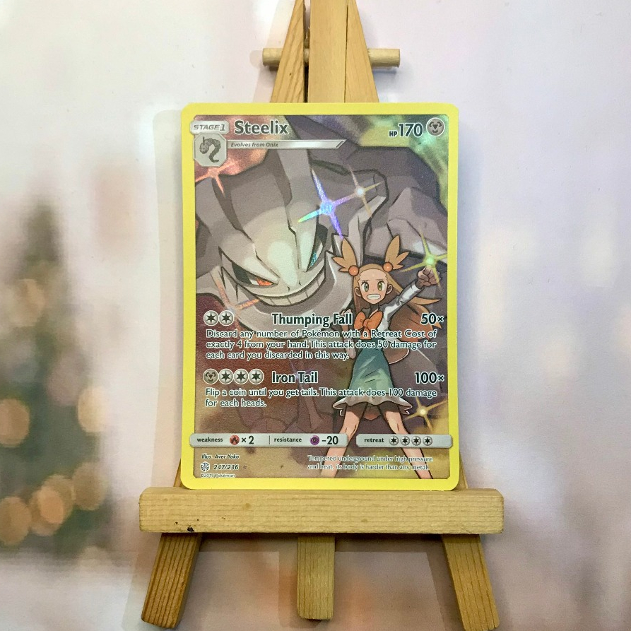 Thẻ hình Pokemon Steelix 247/236 - Lá bài lẻ Secret Rare tiếng Anh chính hãng