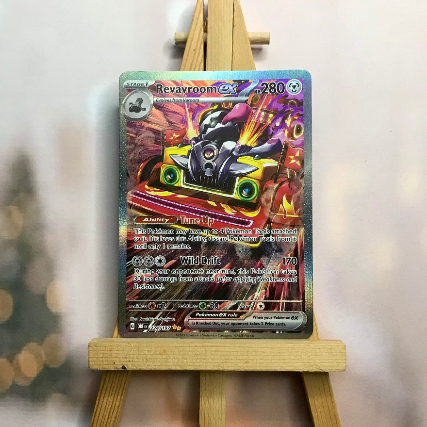 Thẻ hình Pokemon Revavroom ex 224/197 - Lá bài lẻ Obsidian Flames Special Illustration Rare tiếng Anh chính hãng