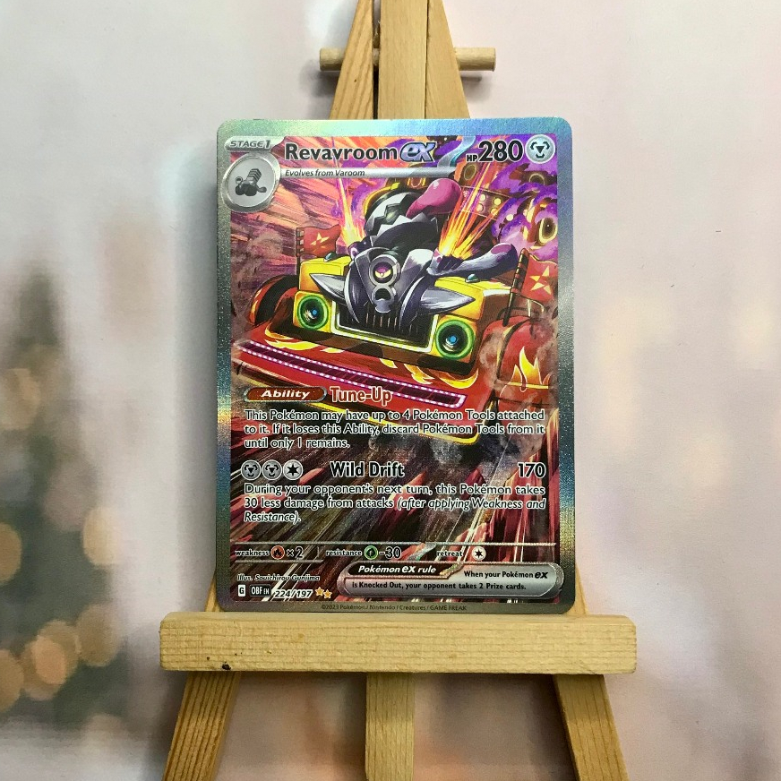Thẻ hình Pokemon Revavroom ex 224/197 - Lá bài lẻ Obsidian Flames Special Illustration Rare tiếng Anh chính hãng