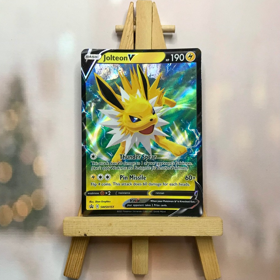 Thẻ hình Pokemon Jolteon V SWSH151 - Lá bài Sword & Shield Evolving Skies Promo tiếng Anh chính hãng