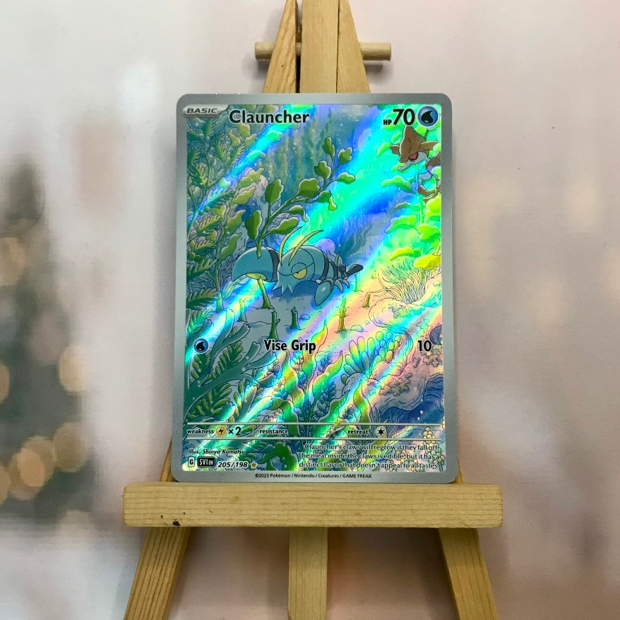 Thẻ hình Pokemon Clauncher 205/198 - Lá bài lẻ Scarlet & Violet Base Set Illustration Rare tiếng Anh chính hãng