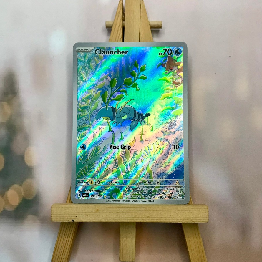 Thẻ hình Pokemon Clauncher 205/198 - Lá bài lẻ Scarlet & Violet Base Set Illustration Rare tiếng Anh chính hãng
