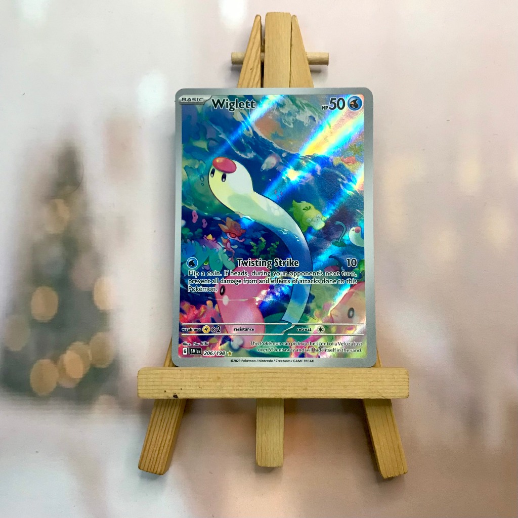 Thẻ hình Pokemon Wiglett 206/198 - Lá bài lẻ Scarlet & Violet Base Set Illustration Rare tiếng Anh chính hãng