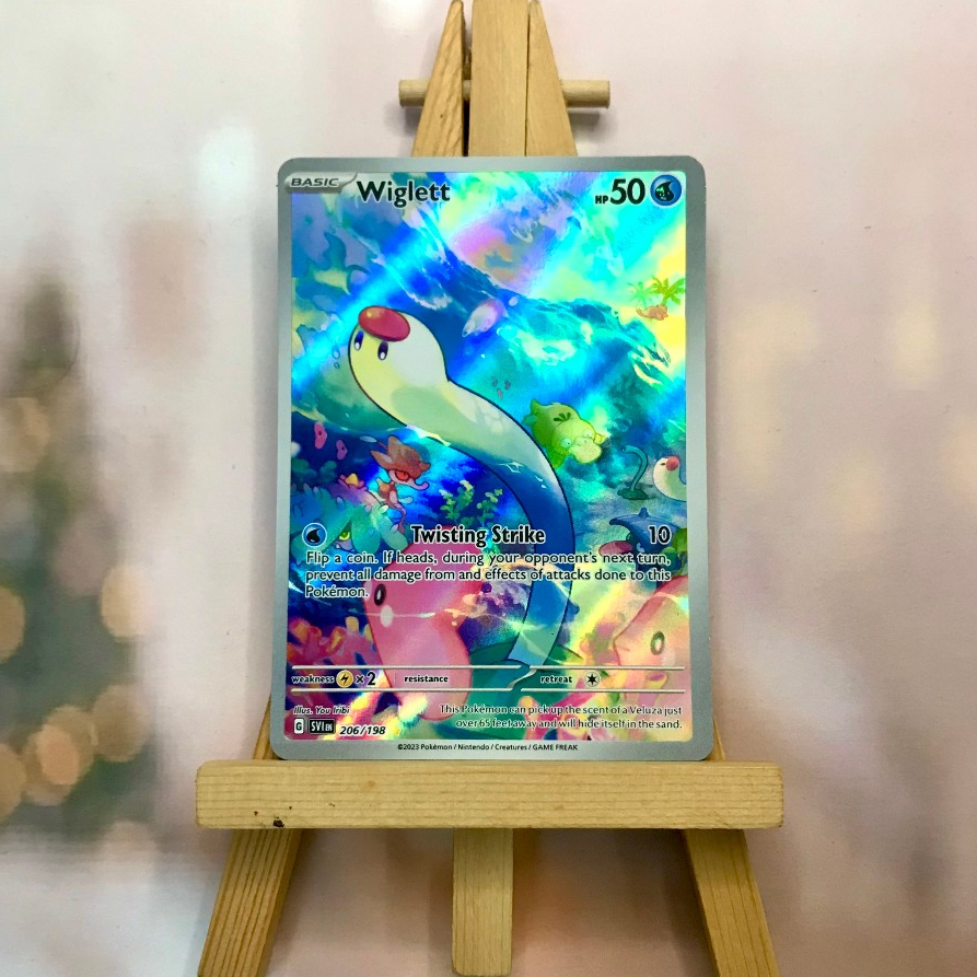 Thẻ hình Pokemon Wiglett 206/198 - Lá bài lẻ Scarlet & Violet Base Set Illustration Rare tiếng Anh chính hãng