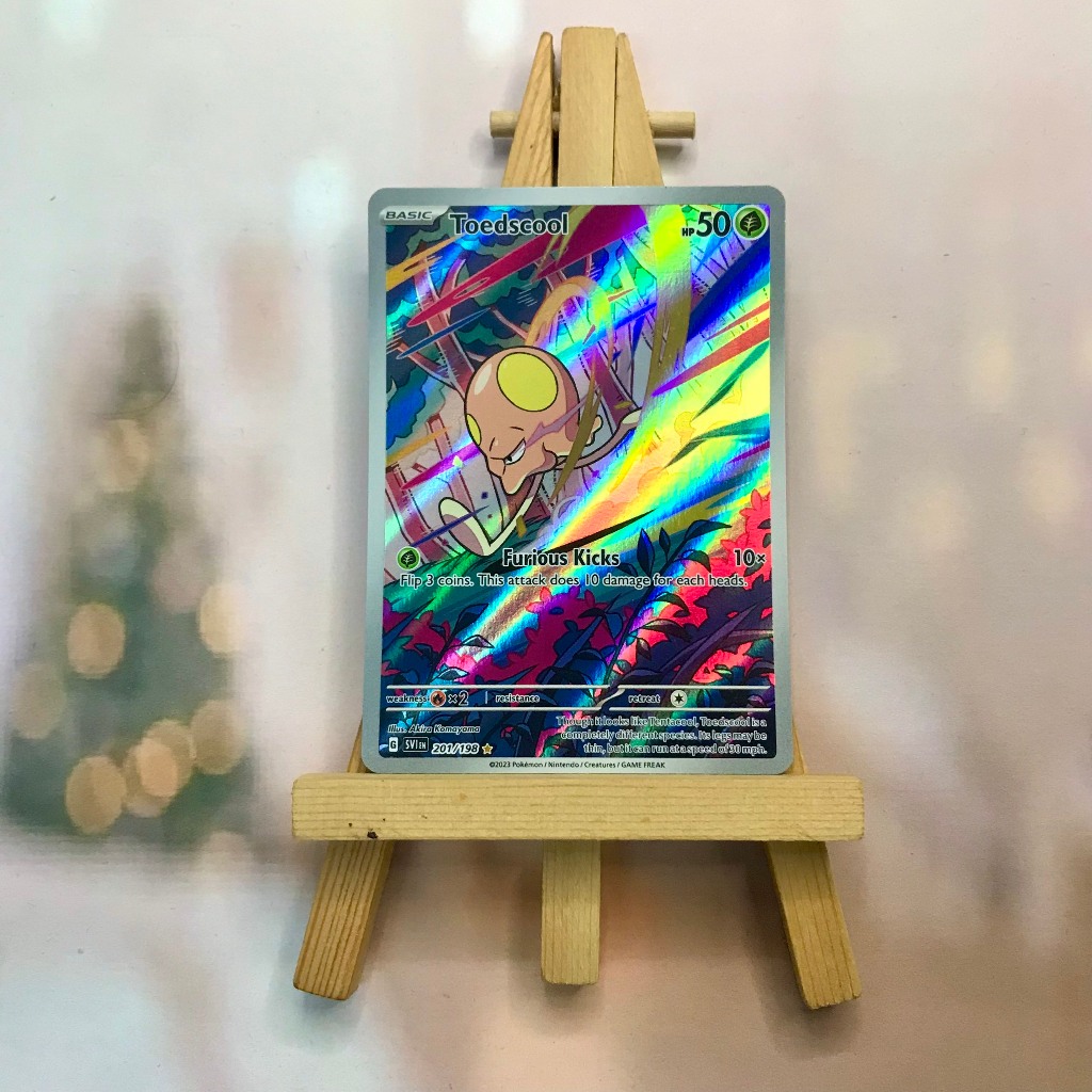 Thẻ hình Pokemon Toedscool 201/198 - Lá bài lẻ Scarlet & Violet Base Set Illustration Rare tiếng Anh chính hãng