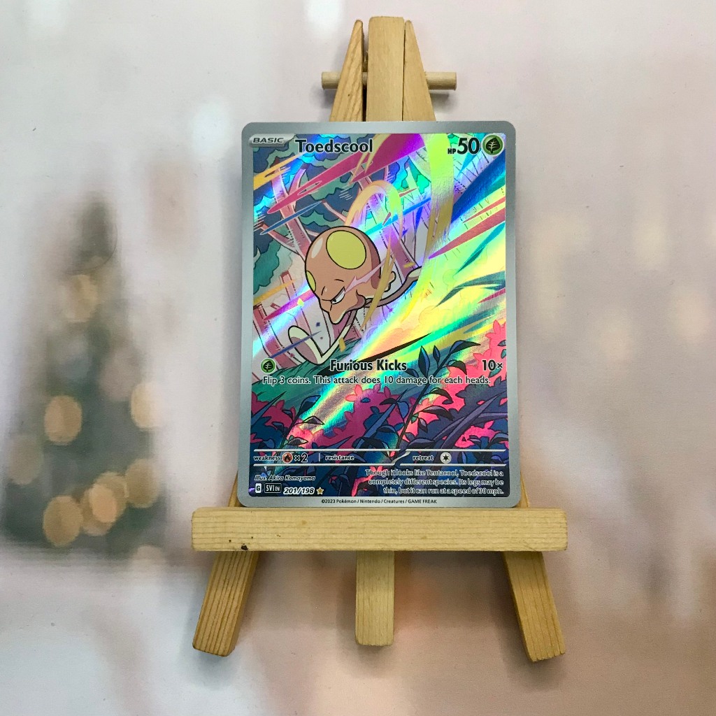 Thẻ hình Pokemon Toedscool 201/198 - Lá bài lẻ Scarlet & Violet Base Set Illustration Rare tiếng Anh chính hãng