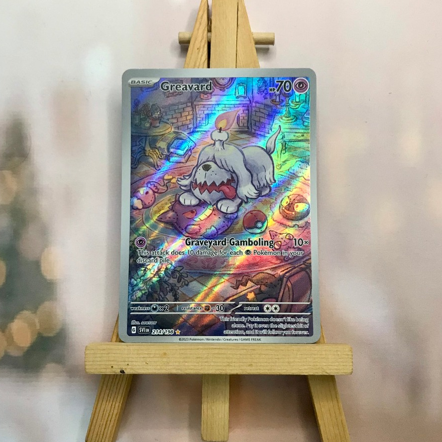 Thẻ hình Pokemon Greavard 214/198 - Lá bài lẻ Scarlet & Violet Base Set Illustration Rare tiếng Anh chính hãng