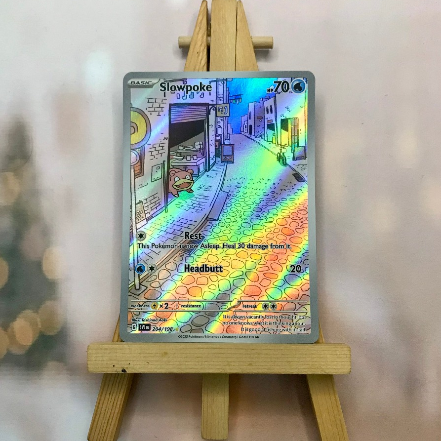 Thẻ hình Pokemon Slowpoke 204/198 - Lá bài lẻ Scarlet & Violet Base Set Illustration Rare tiếng Anh chính hãng