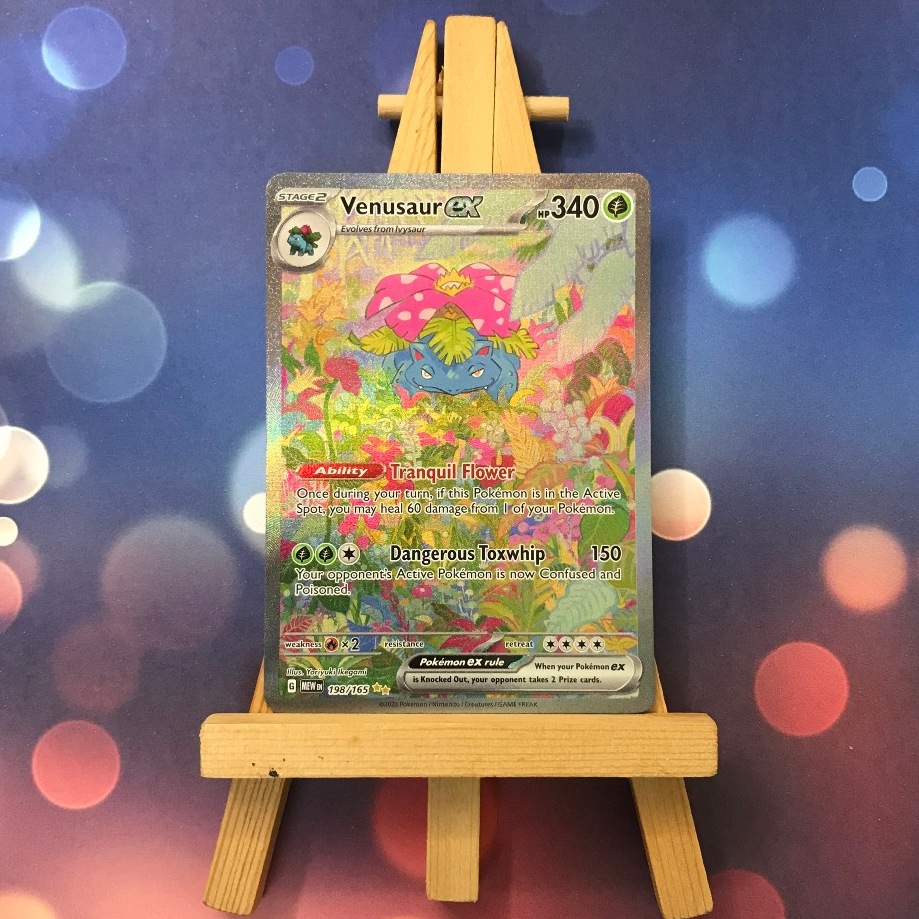 Thẻ hình Pokemon Venusaur ex 198/165 - Lá bài lẻ Scarlet & Violet 151 Special Illustration Rare tiếng Anh chính hãng