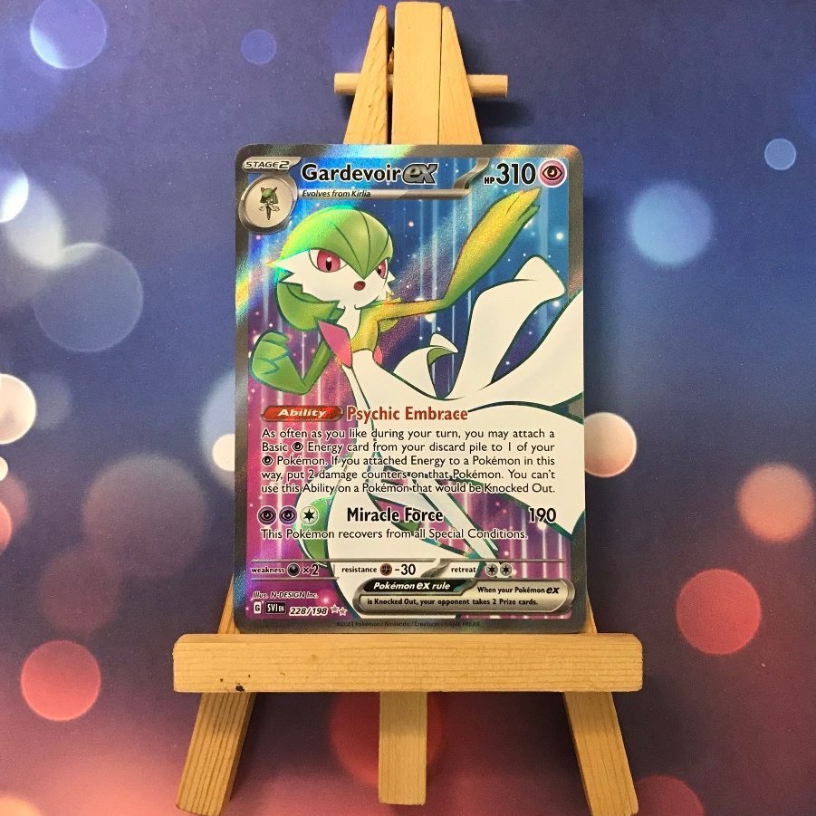 Thẻ hình Pokemon Gardevoir ex 228/198 - Lá bài lẻ Scarlet & Violet Base Set Full Art Secret Rare tiếng Anh chính hãng