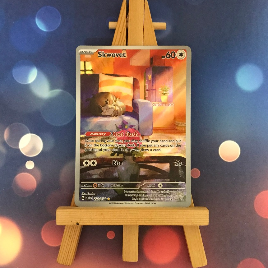 Thẻ hình Pokemon Skwovet 222/198 - Lá bài lẻ Scarlet & Violet Base Set Illustration Rare tiếng Anh chính hãng