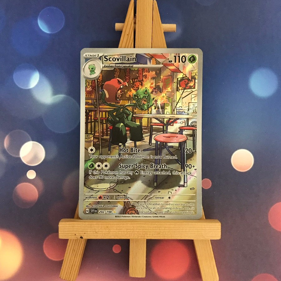 Thẻ hình Pokemon Scovillain 202/198 - Lá bài lẻ Scarlet & Violet Base Set Illustration Rare tiếng Anh chính hãng