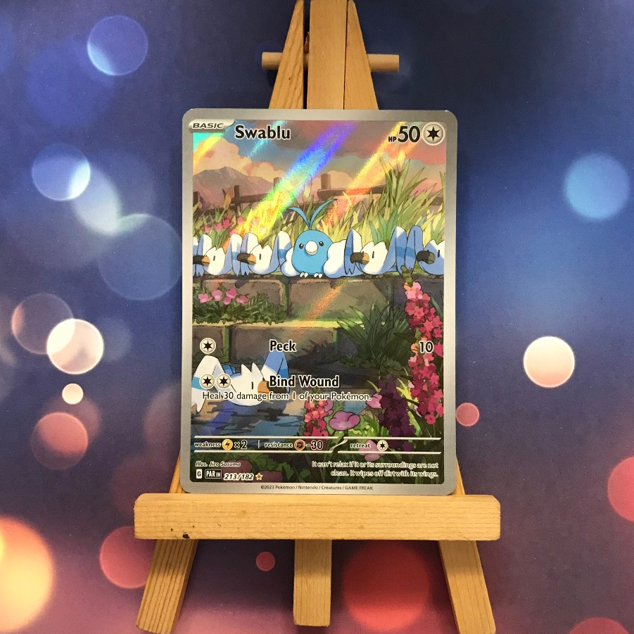 Thẻ hình Pokemon Swablu 213/182 - Lá bài lẻ Paradox Rift Illustration Rare tiếng Anh chính hãng