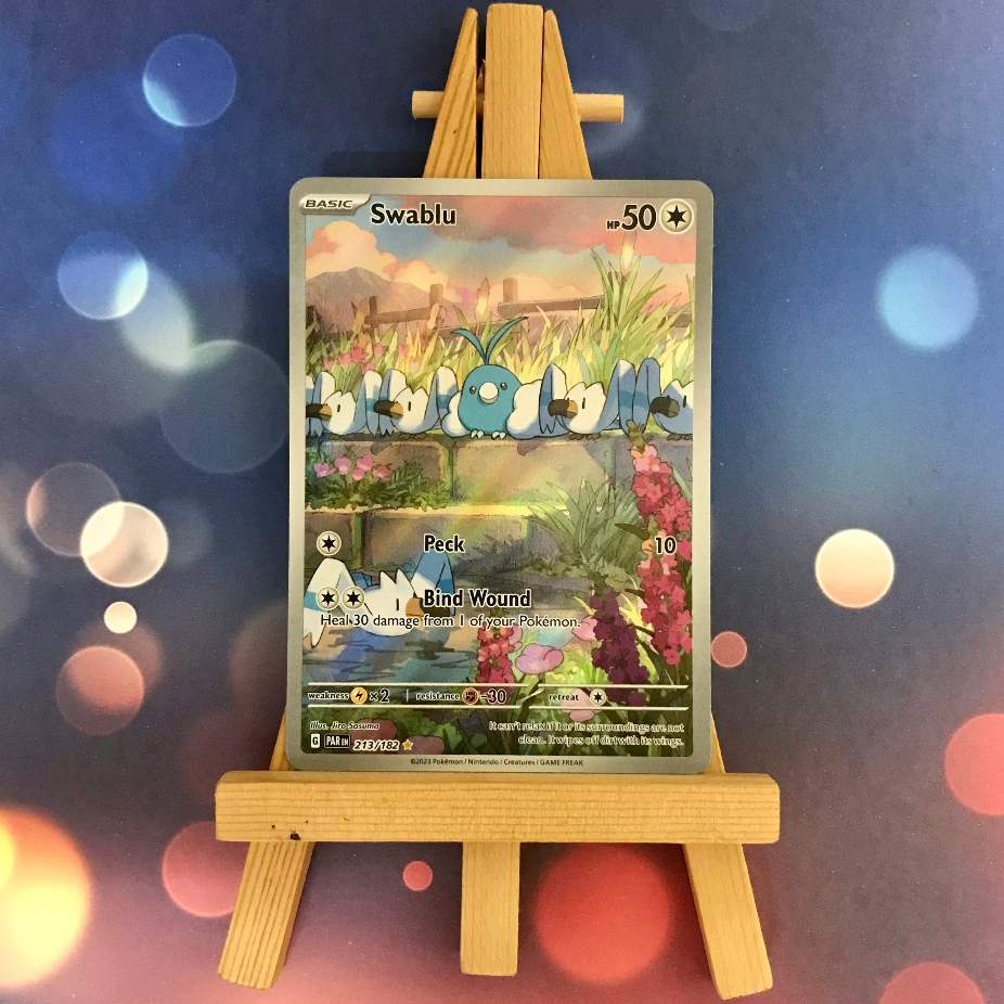 Thẻ hình Pokemon Swablu 213/182 - Lá bài lẻ Paradox Rift Illustration Rare tiếng Anh chính hãng