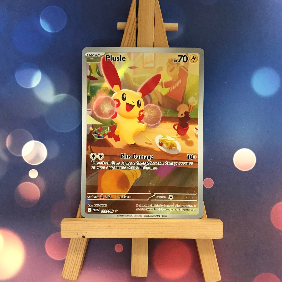 Thẻ hình Pokemon Plusle 193/182 - Lá bài lẻ Paradox Rift Illustration Rare tiếng Anh chính hãng