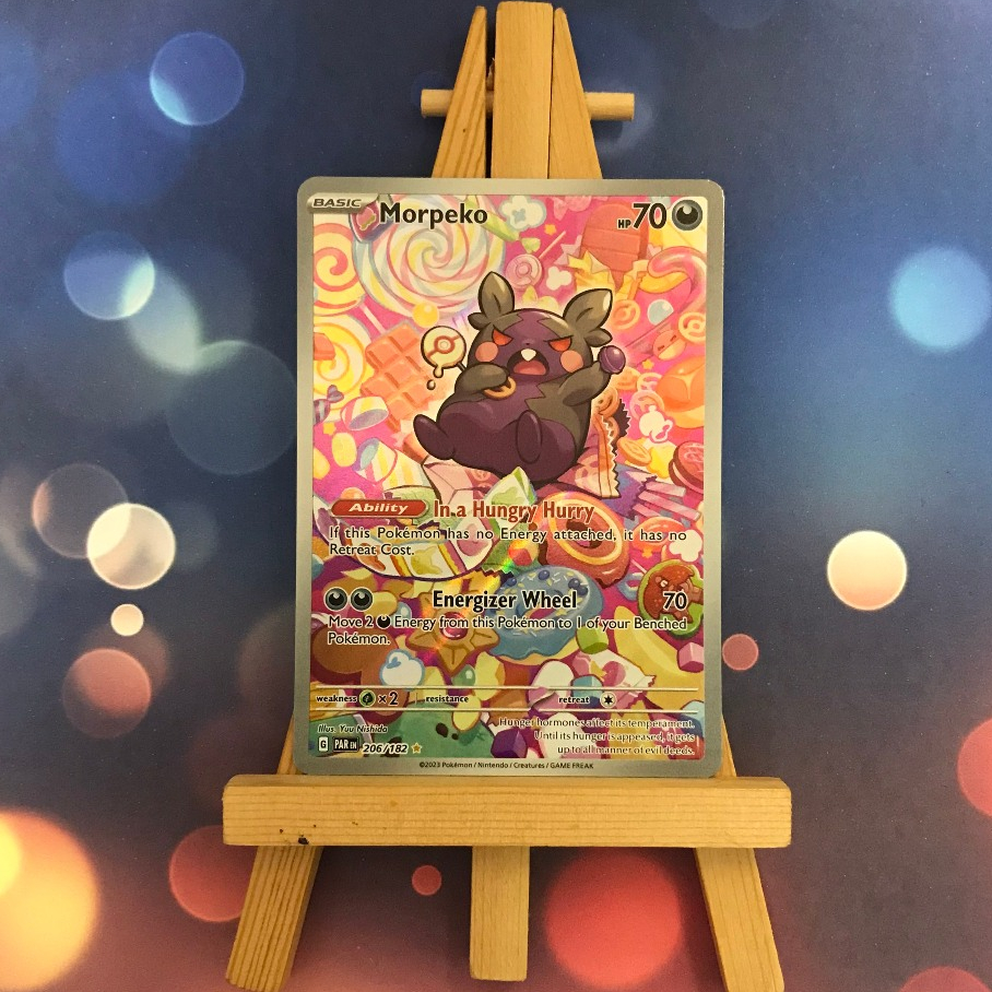 Thẻ hình Pokemon Morpeko 206/182 - Lá bài lẻ Paradox Rift Illustration Rare tiếng Anh chính hãng